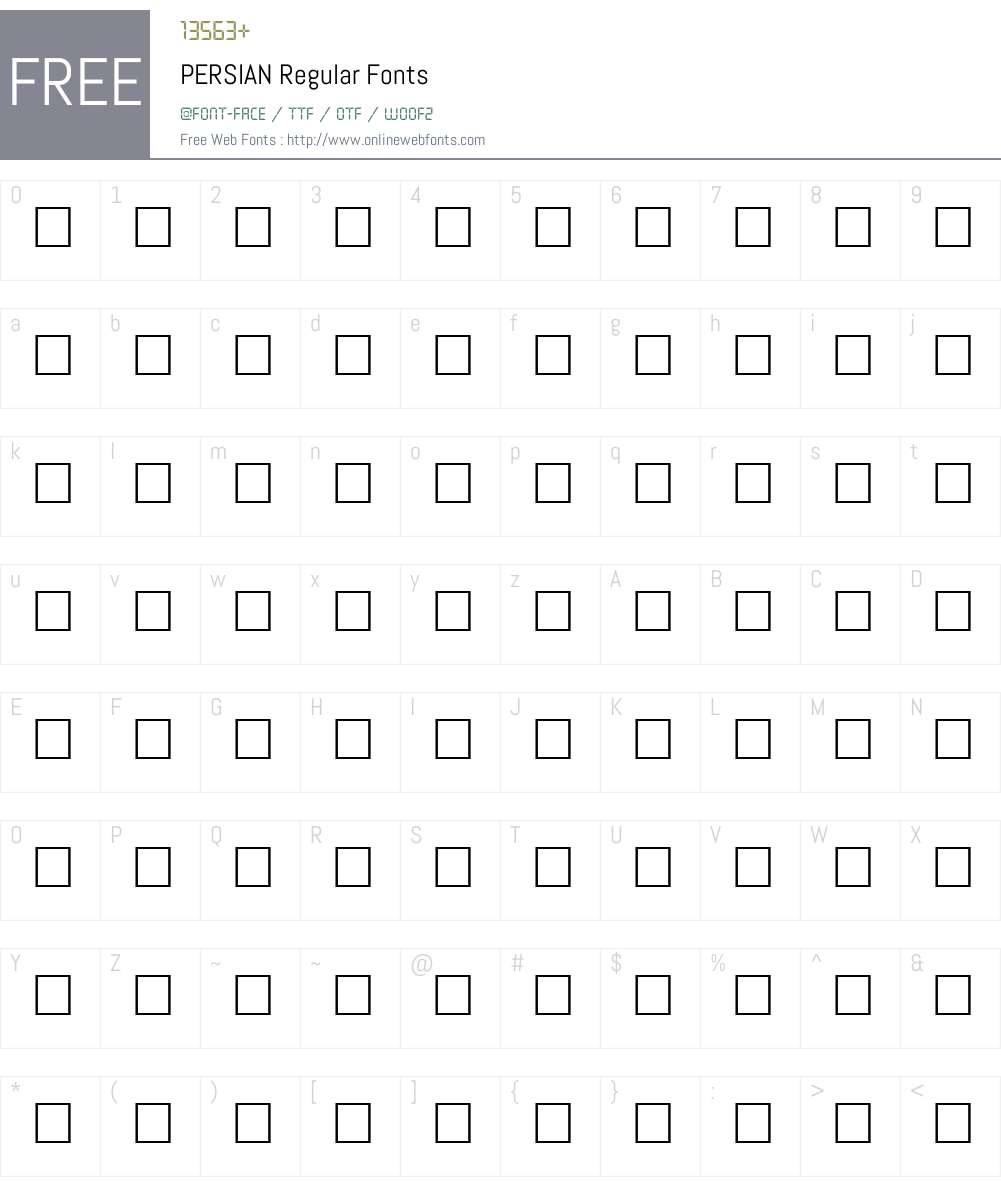 PERSIAN Font Screenshots