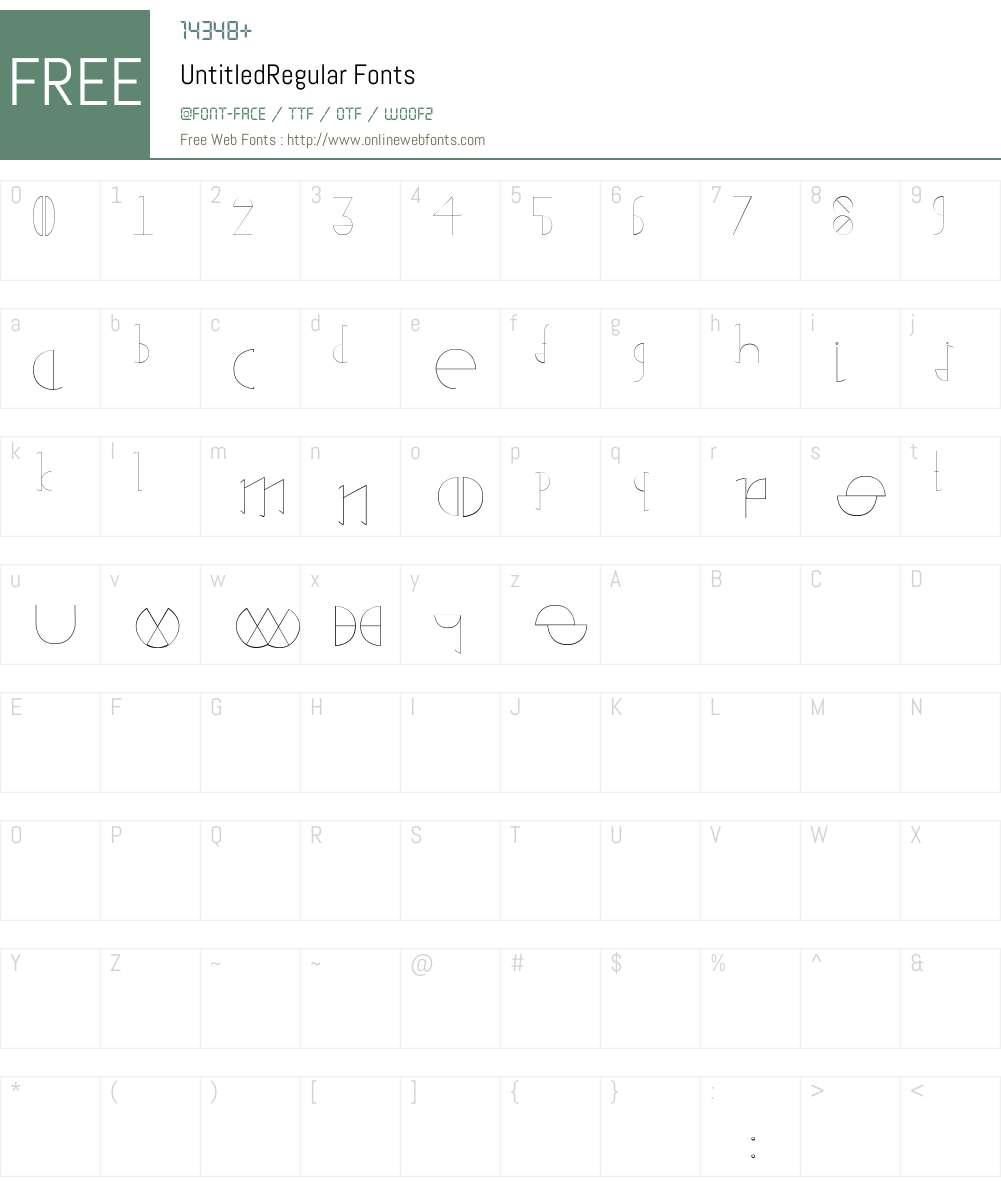 Untitled Font Screenshots