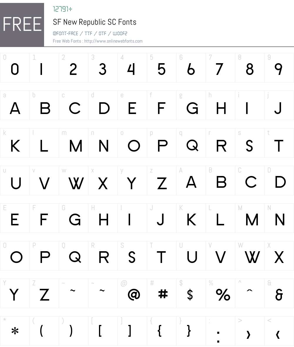 SF New Republic SC Font Screenshots