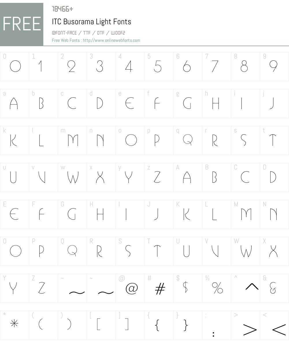 ITC Busorama Font Screenshots