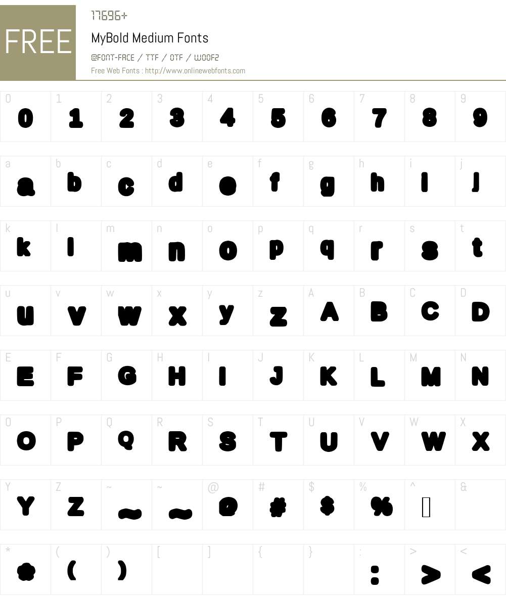 MyBold Med Font Screenshots