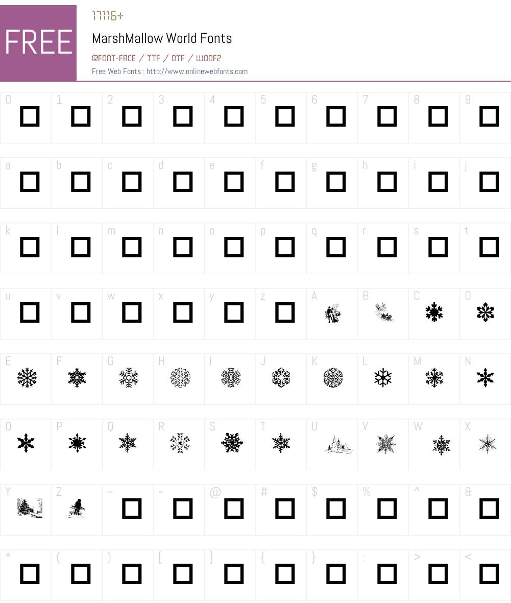 MarshMallow World Font Screenshots