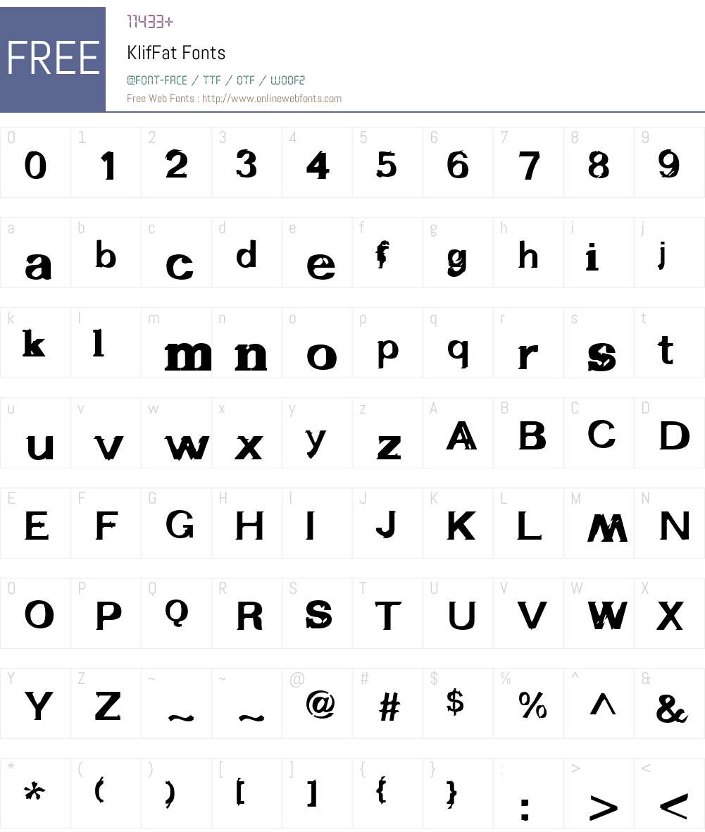 KlifW01-Fat Font Screenshots