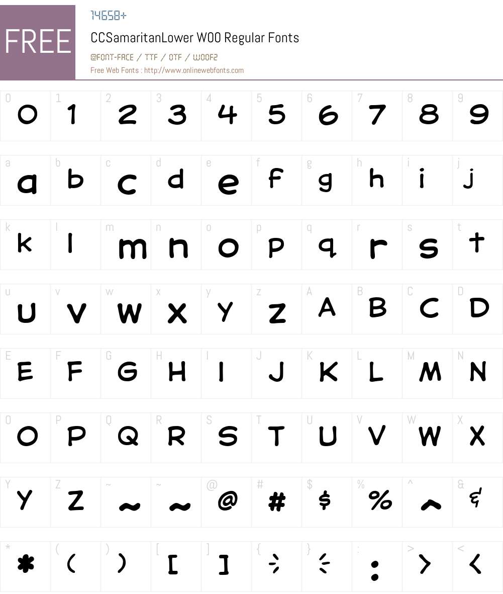 CCSamaritanLowerW00-Regular Font Screenshots