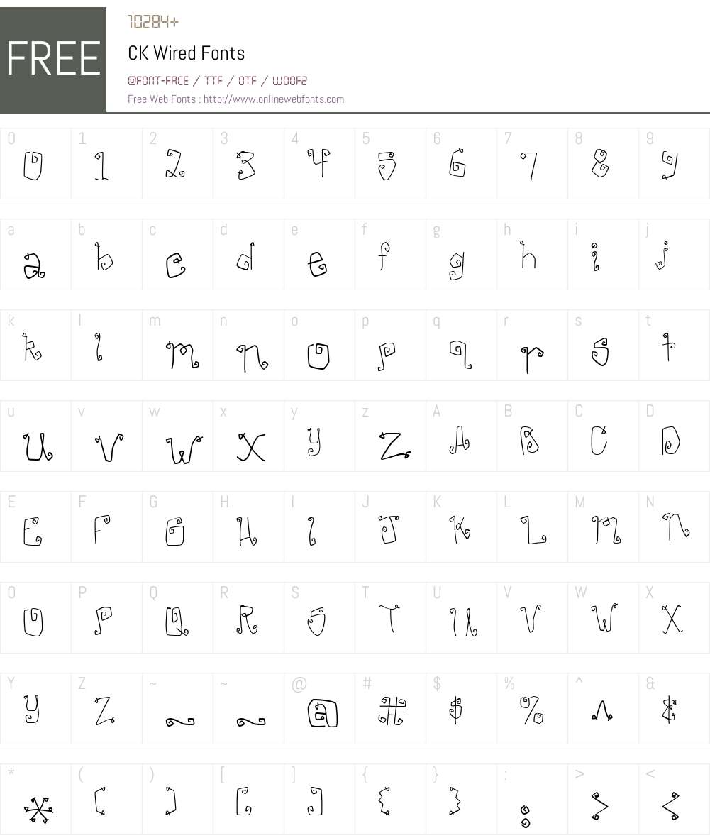 CK Wired Font Screenshots