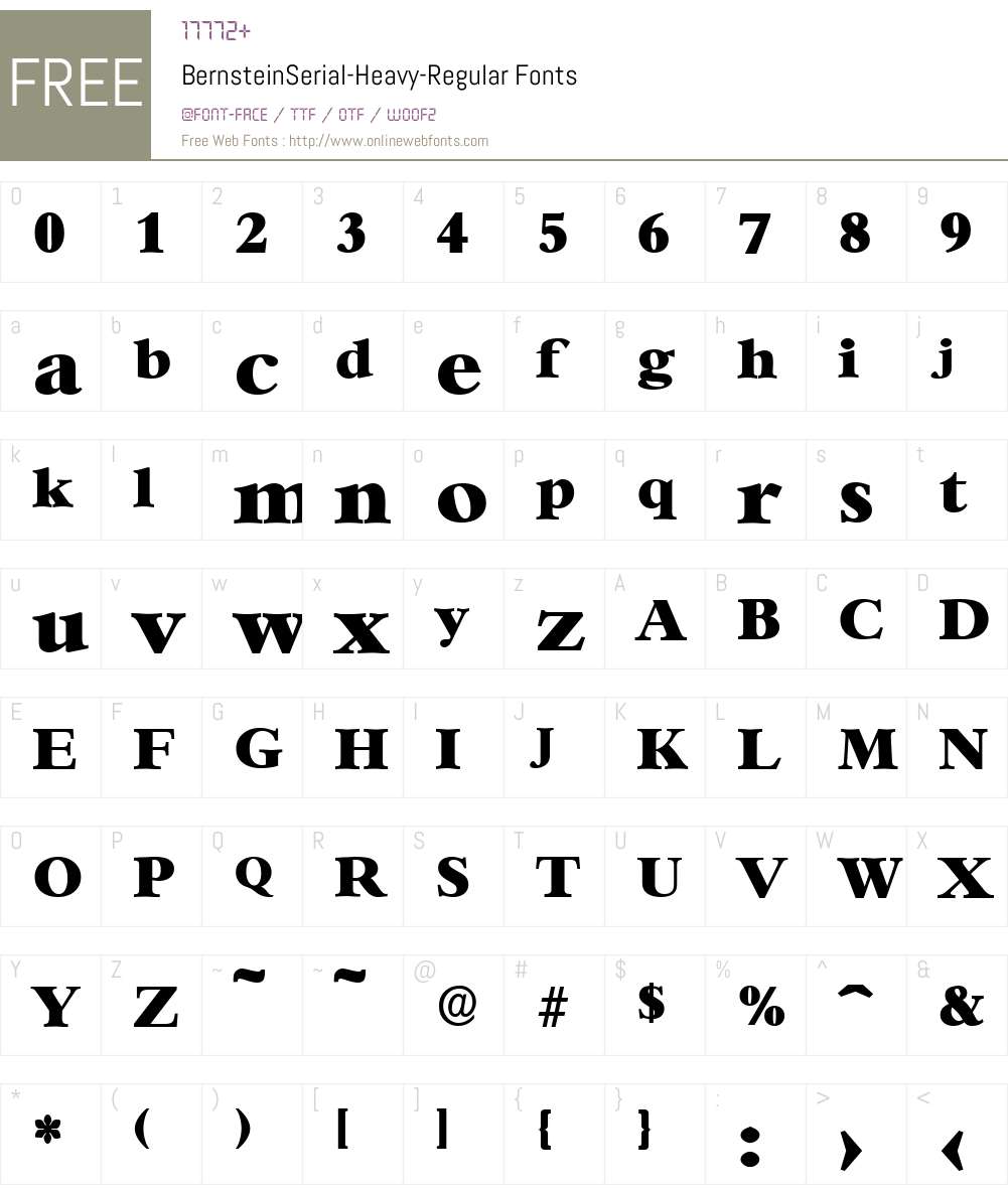 BernsteinSerial-Heavy Font Screenshots