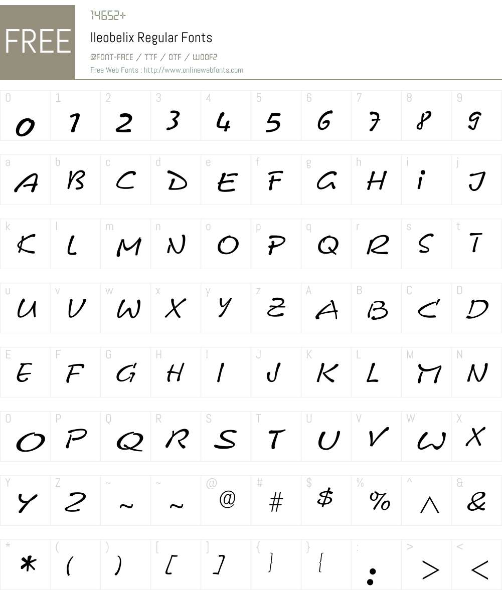 Ileobelix Font Screenshots