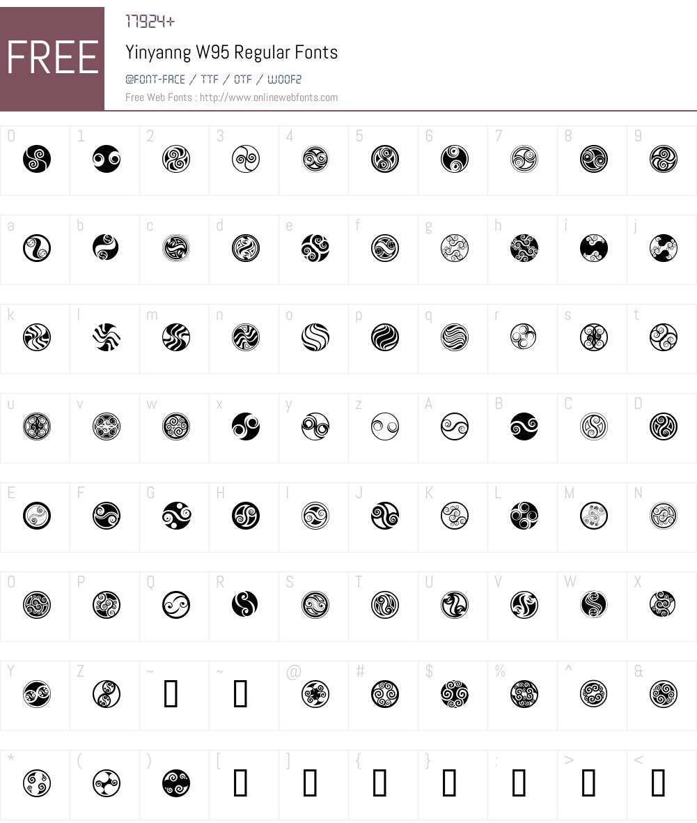 Yinyanng Font Screenshots