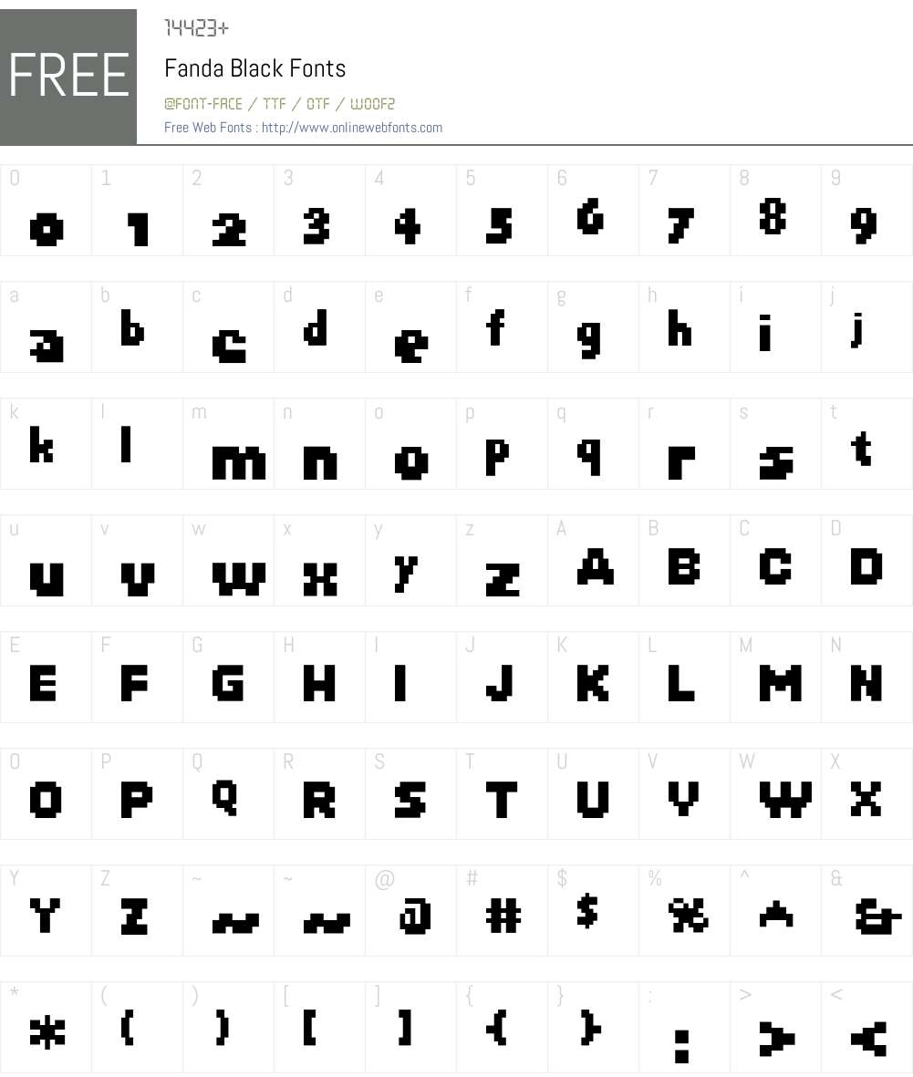 Fanda Black Font Screenshots