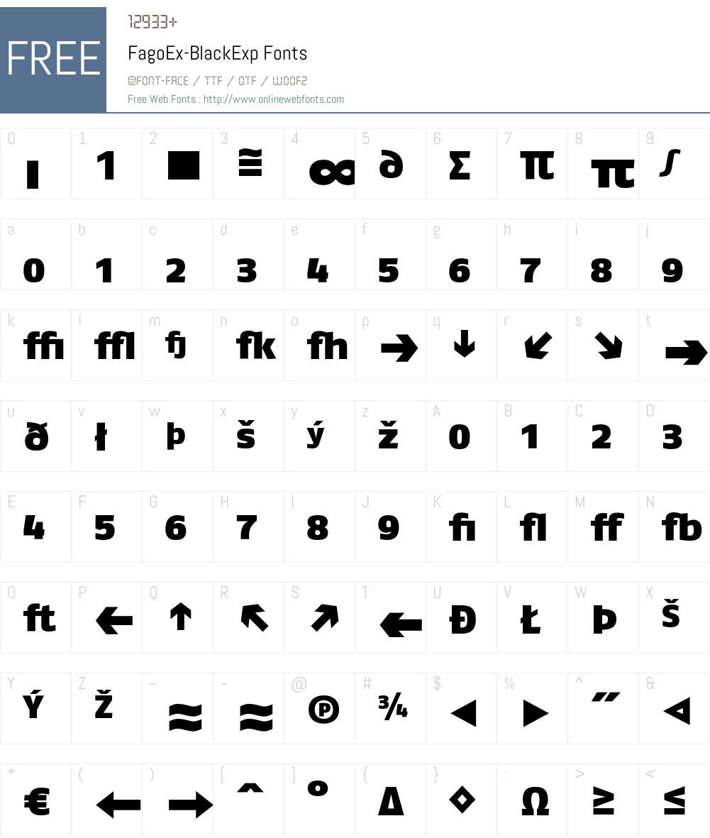 FagoEx Font Screenshots