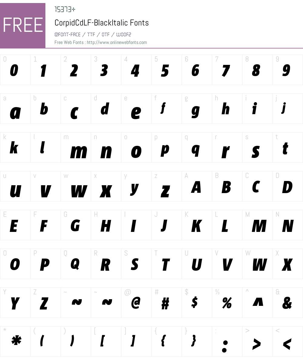 Corpid Cd LF Black Font Screenshots