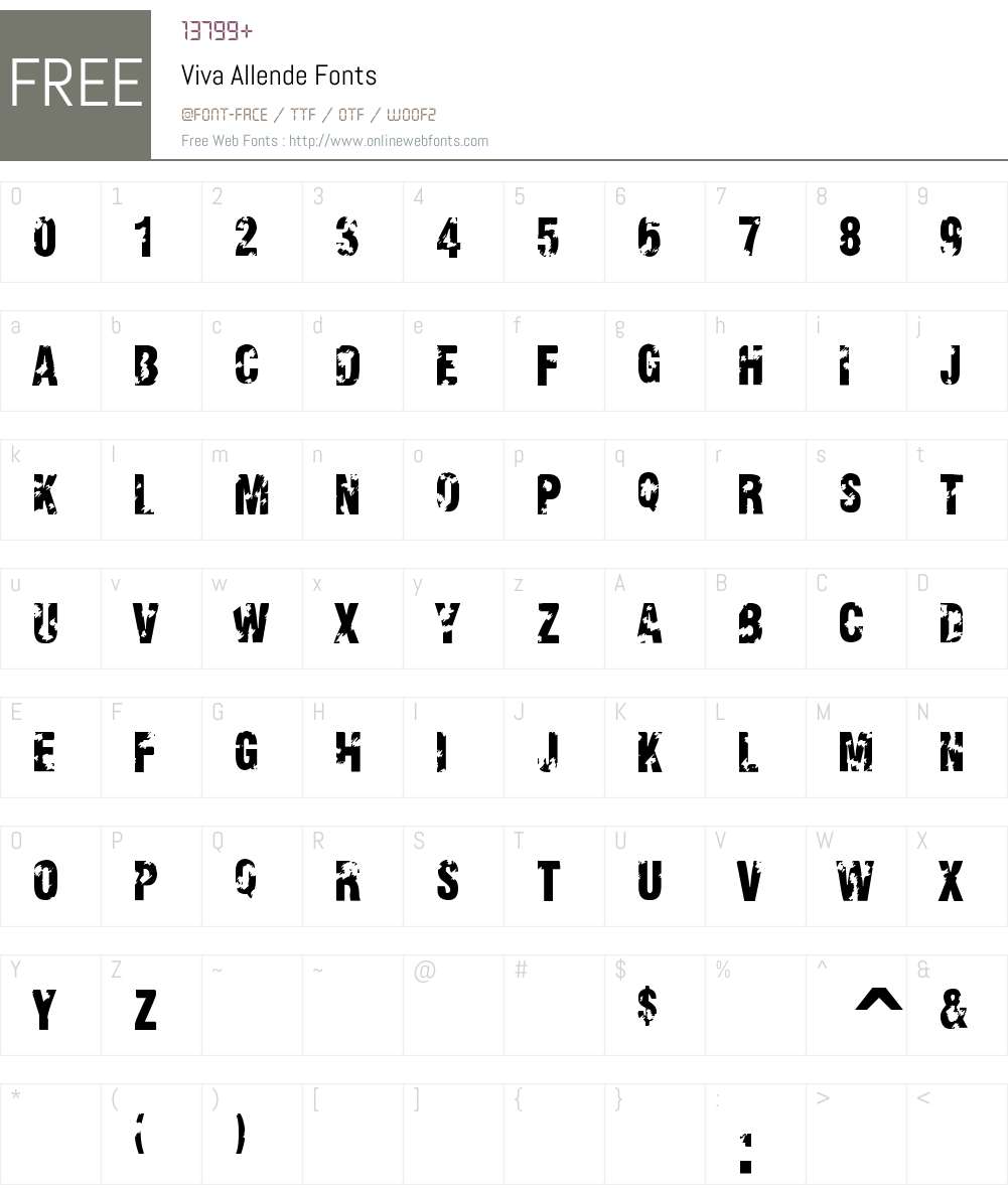 Viva Allende Font Screenshots