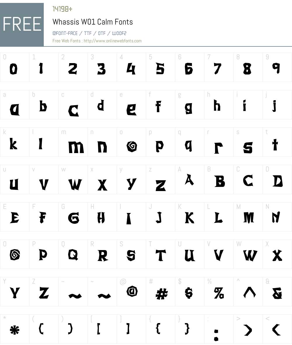WhassisW01-Calm Font Screenshots