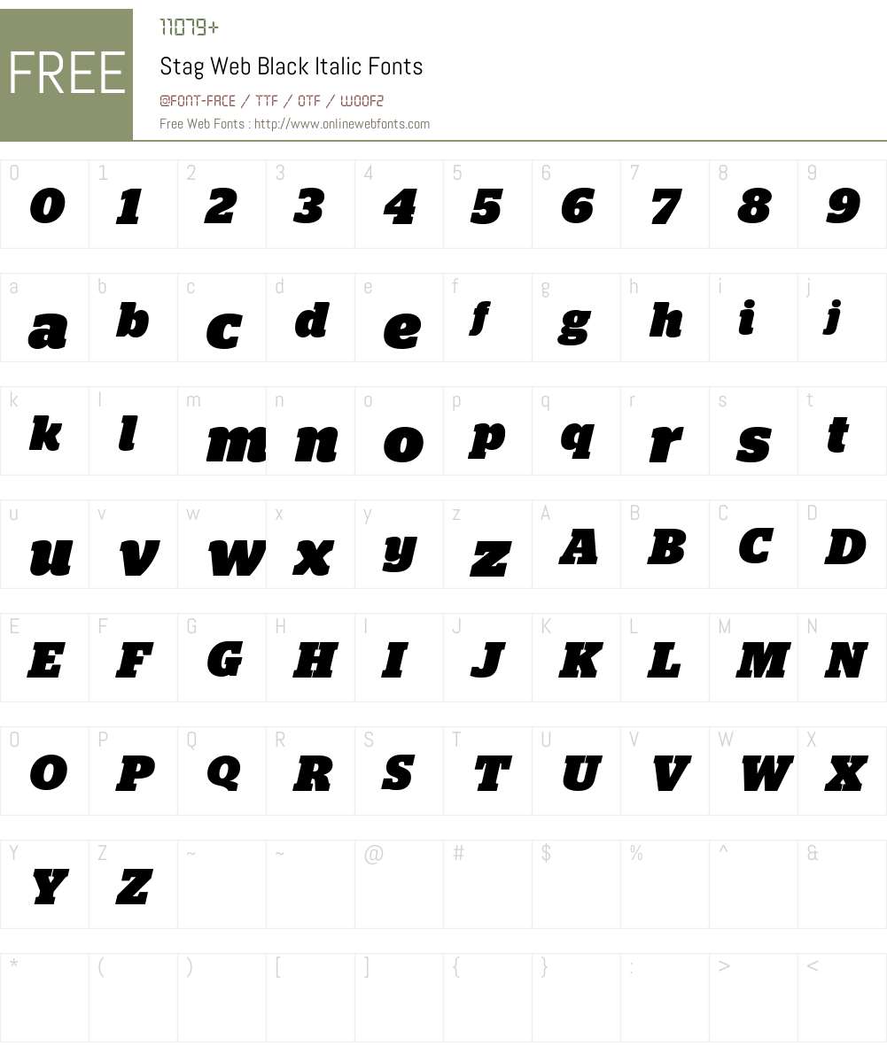 Stag Web Black Font Screenshots