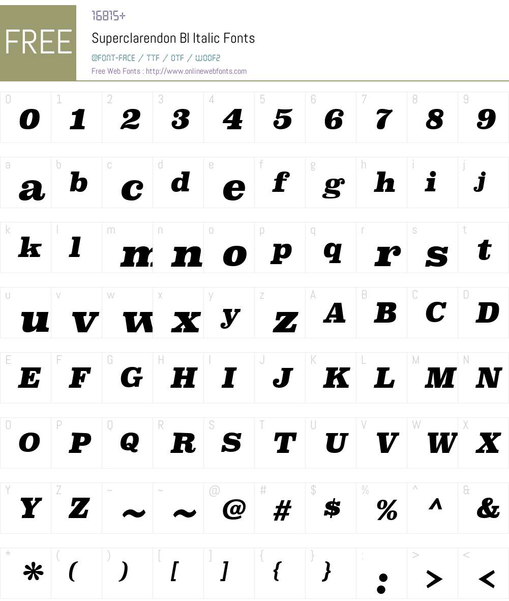 Superclarendon Font Screenshots