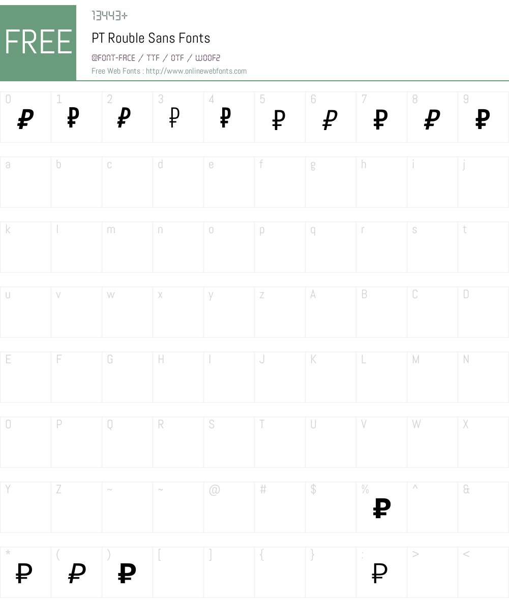 PT Rouble Sans Font Screenshots