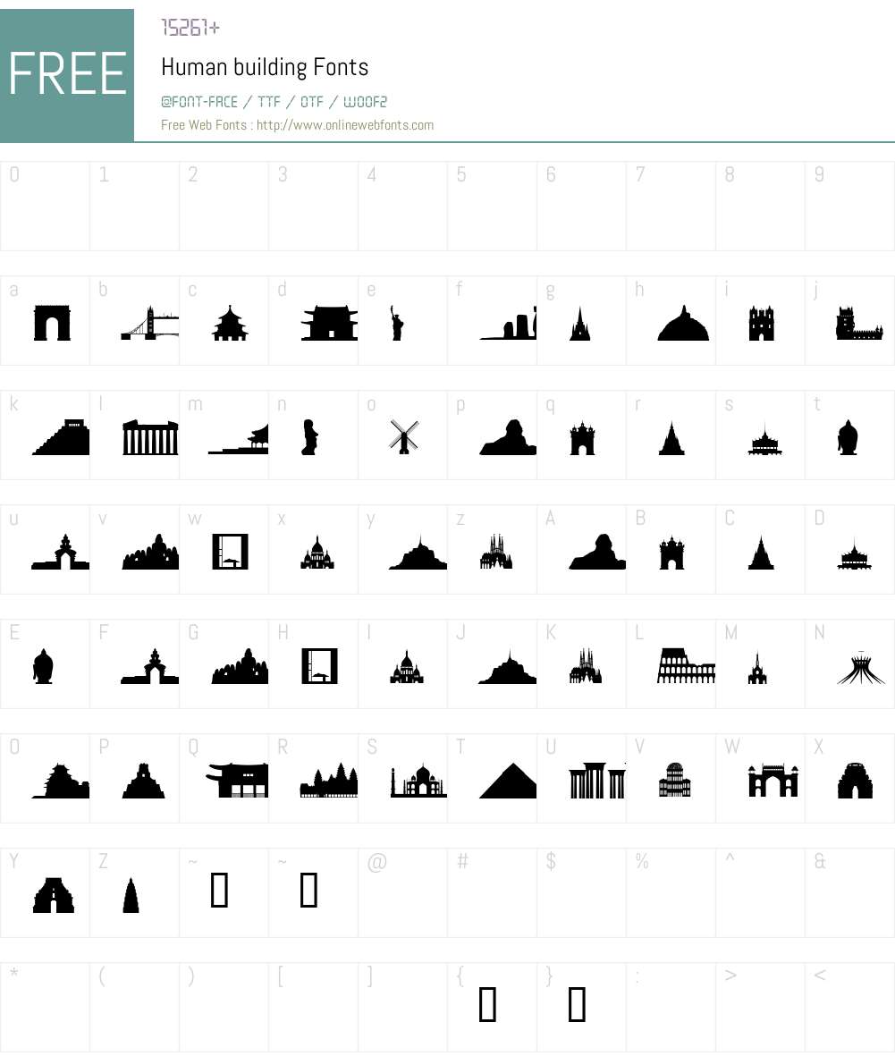 Human Font Screenshots