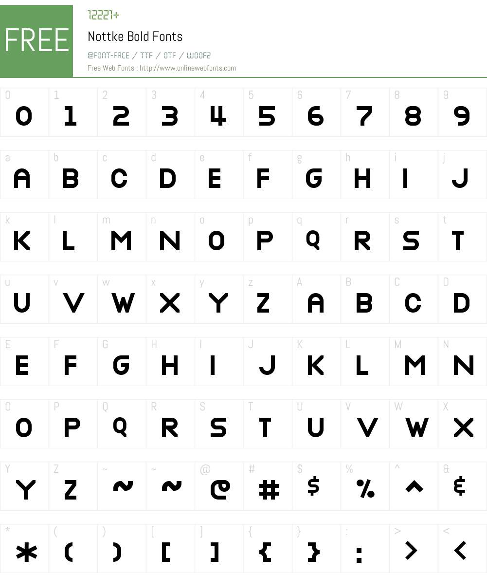Nottke Font Screenshots