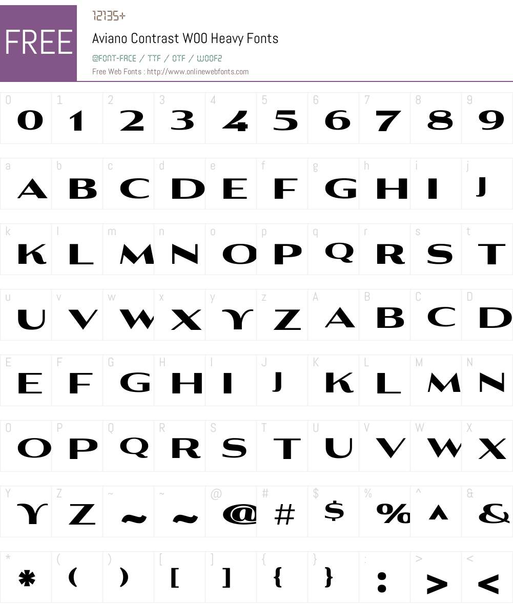 AvianoContrastW00-Heavy Font Screenshots