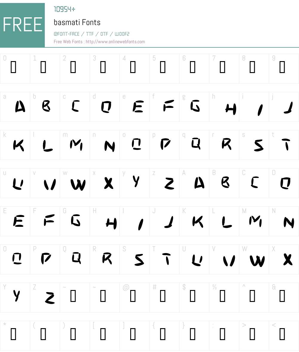 basmati Font Screenshots