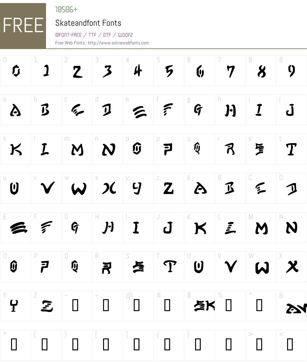 Skateandfont Font Screenshots
