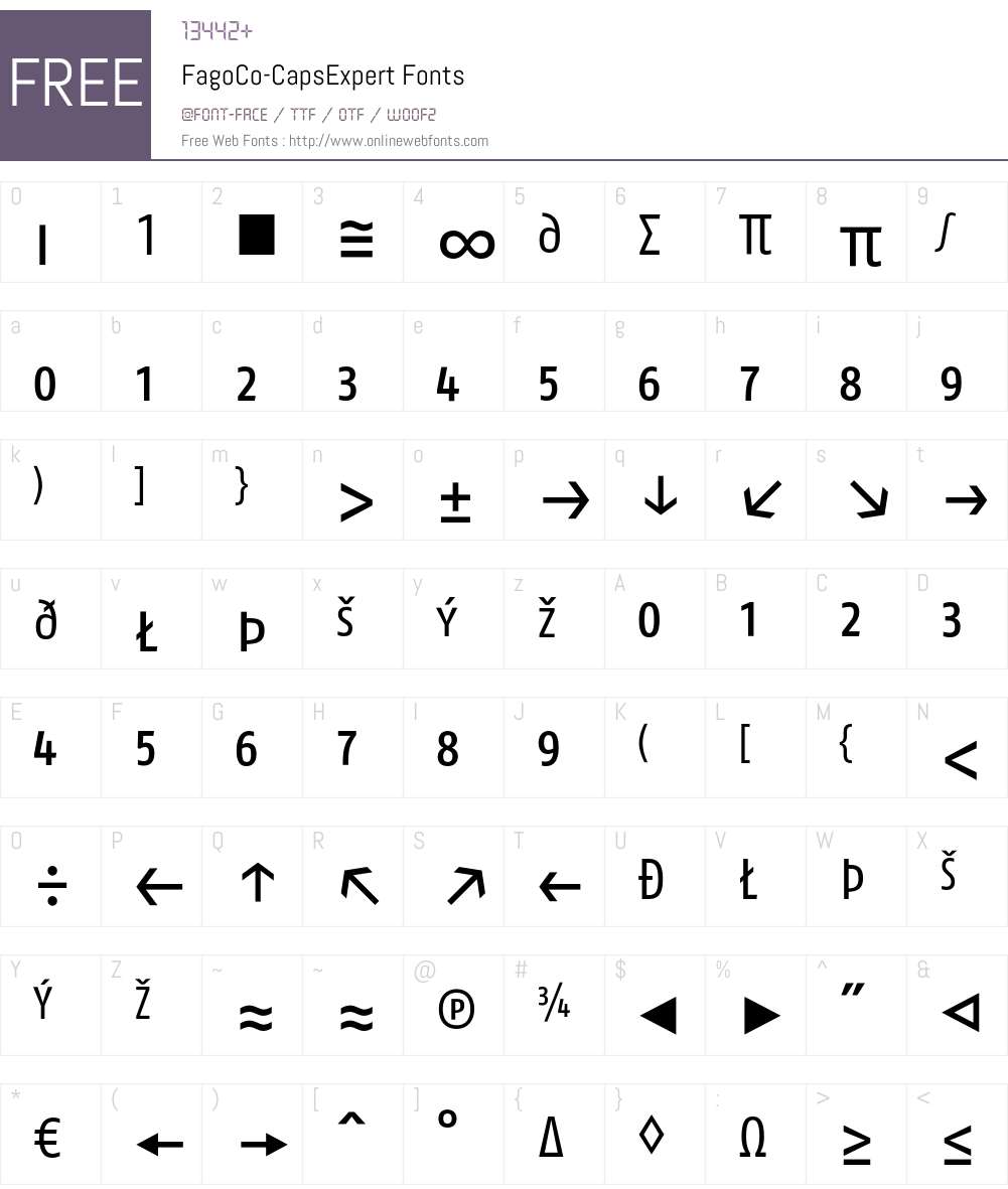 FagoCo Font Screenshots
