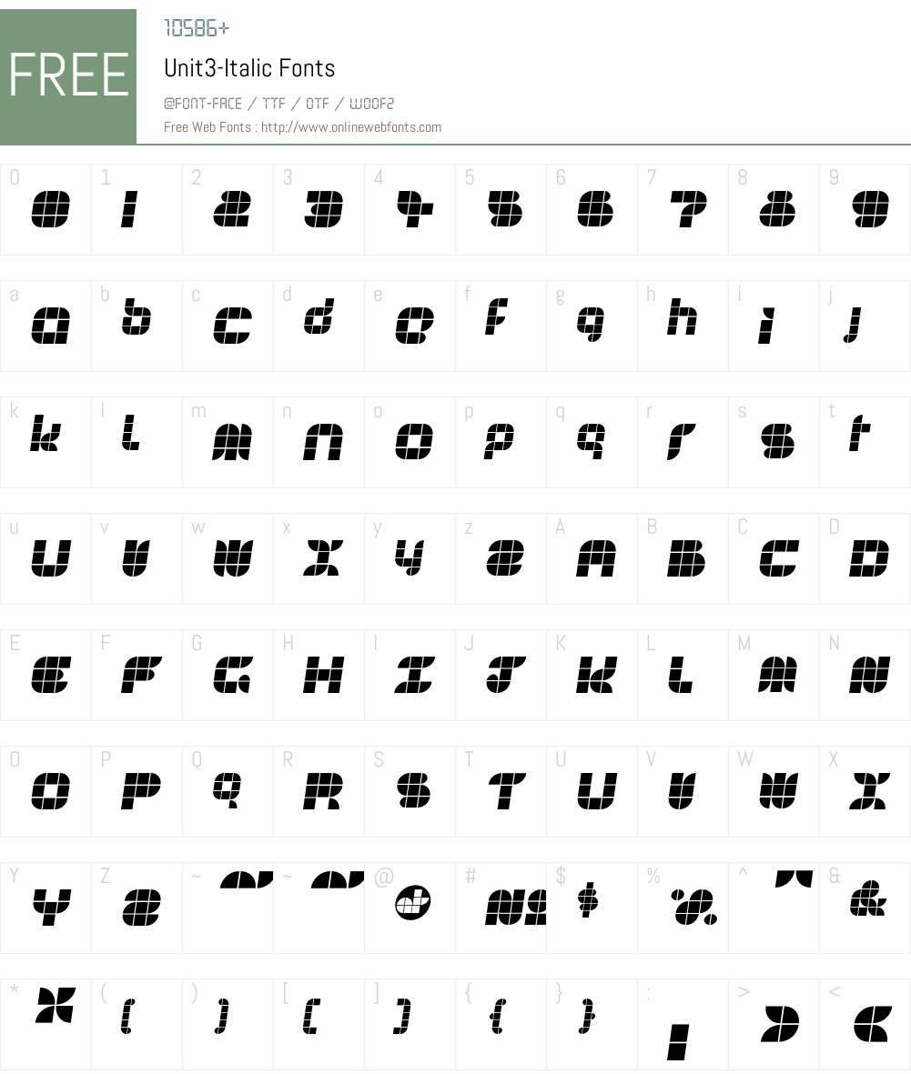 Unit3 Font Screenshots