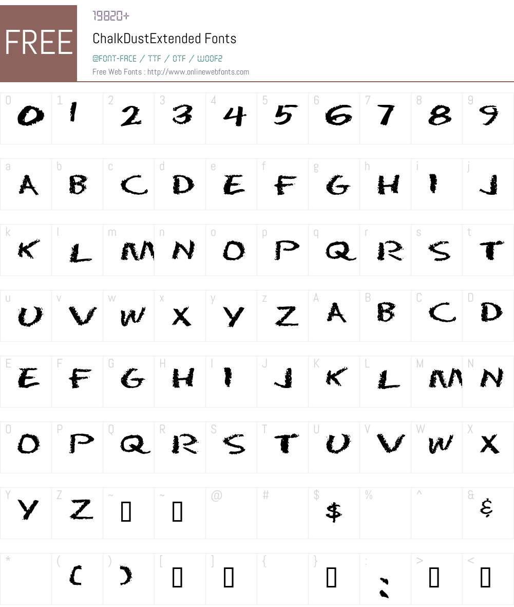 ChalkDustExtended Font Screenshots
