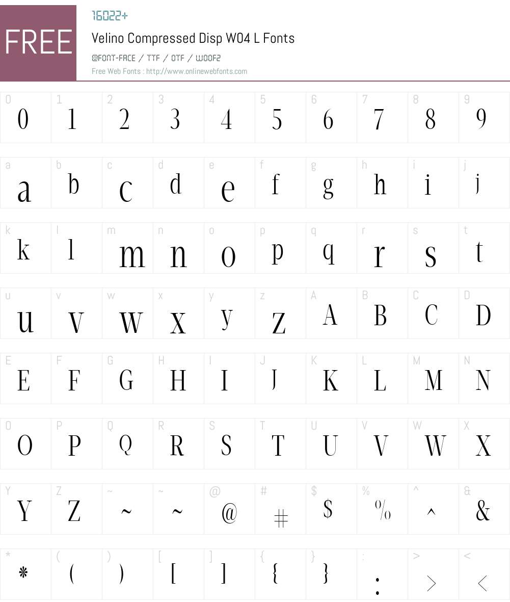 Velino Poster Font Screenshots