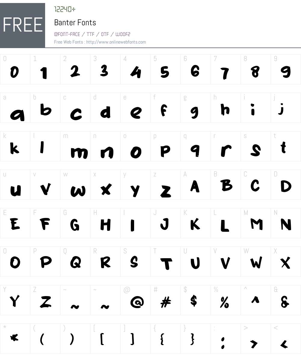 b Banter Font Screenshots