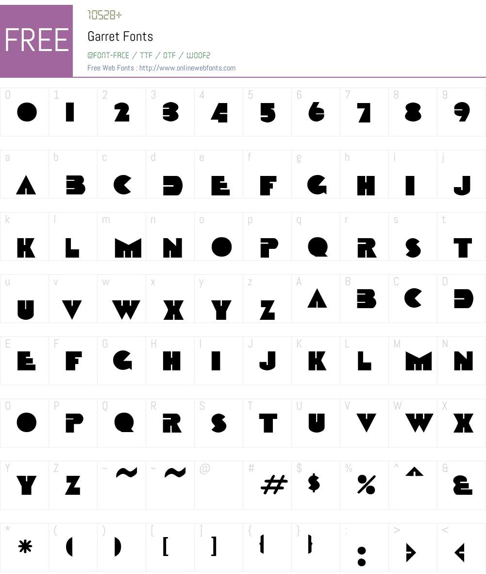 Garret Font Screenshots