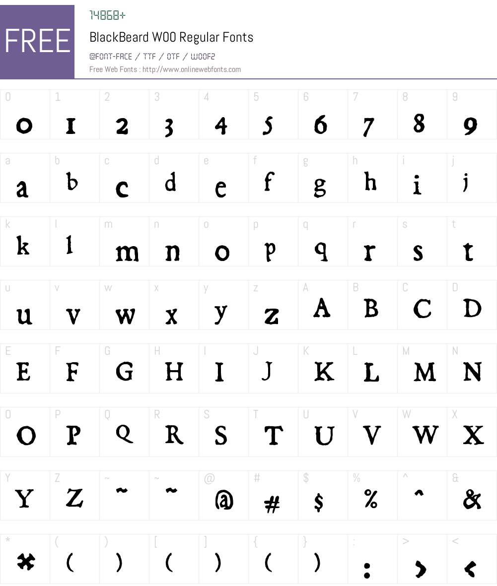 BlackBeardW00-Regular Font Screenshots