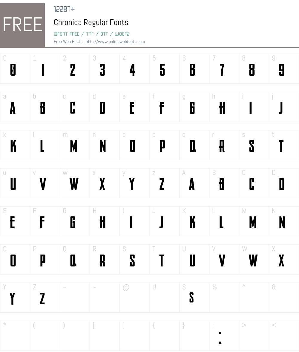 Chronica Font Screenshots