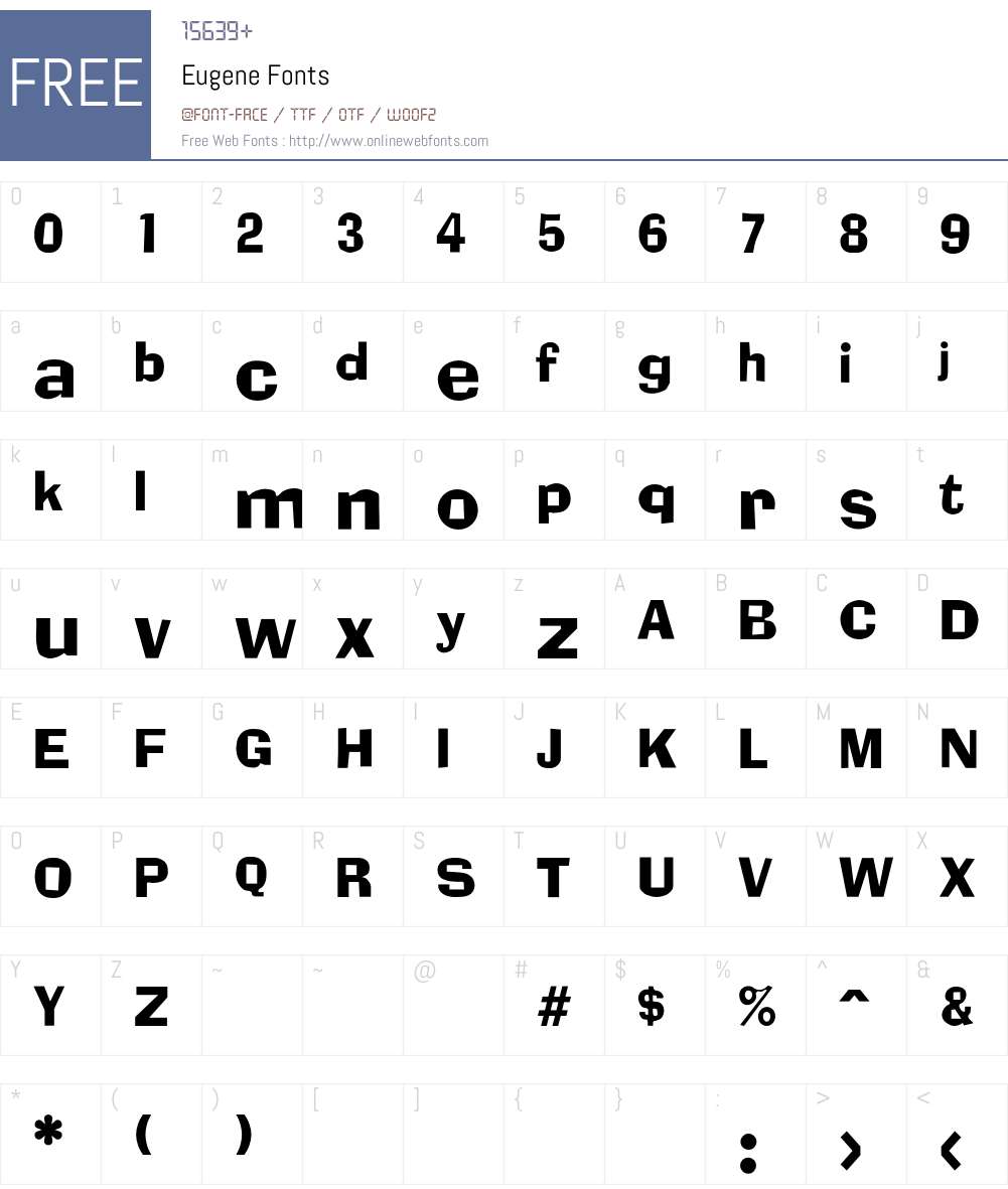 Eugene Font Screenshots