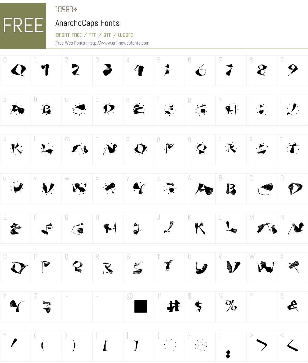 AnarchoCaps Font Screenshots