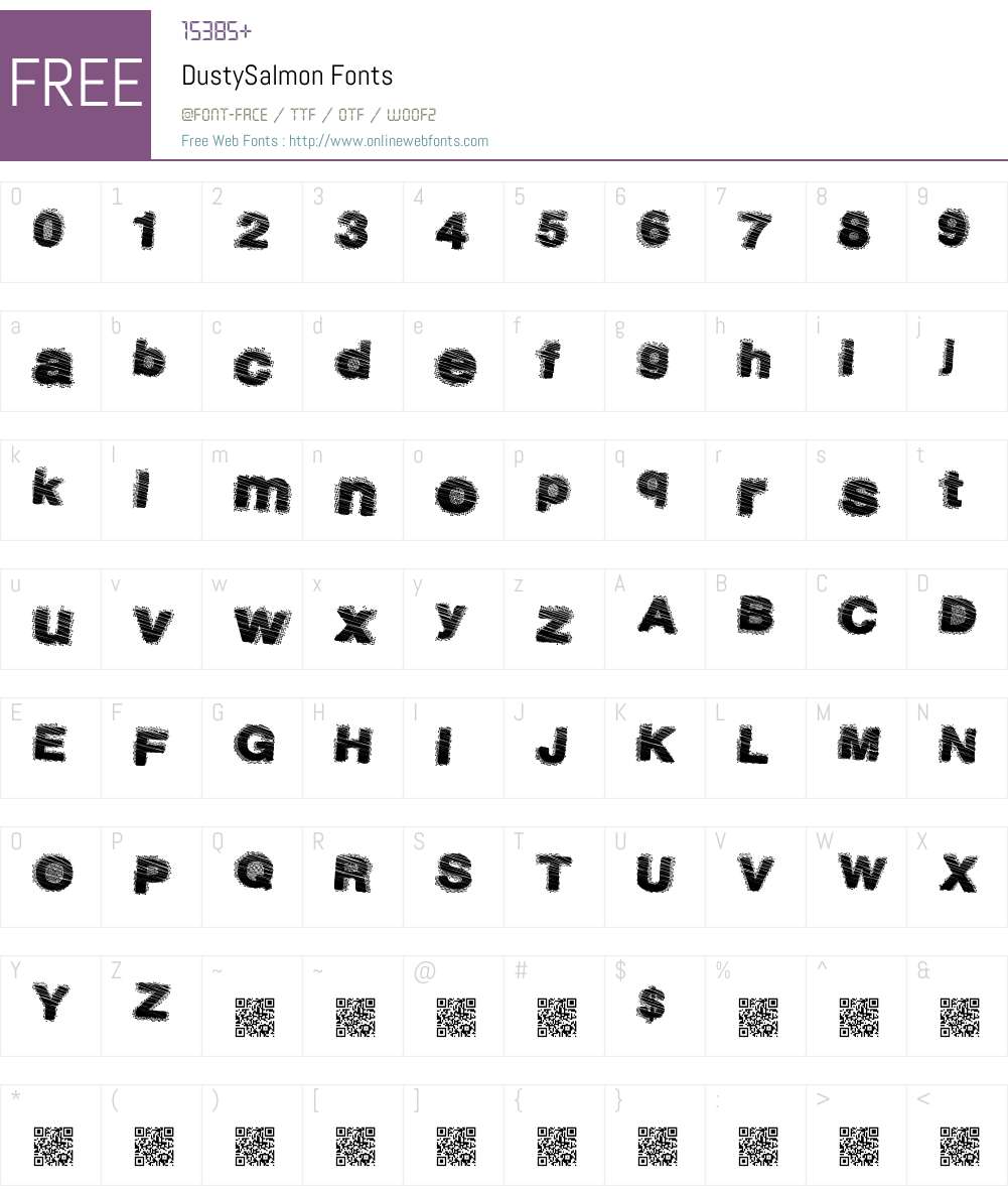 DustySalmon Font Screenshots