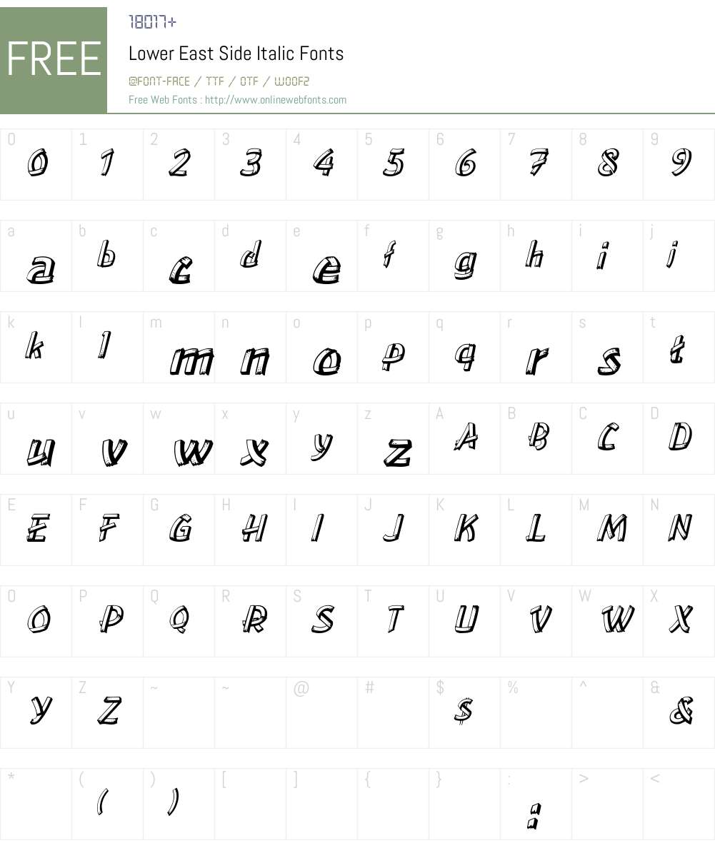 Lower East Side Font Screenshots