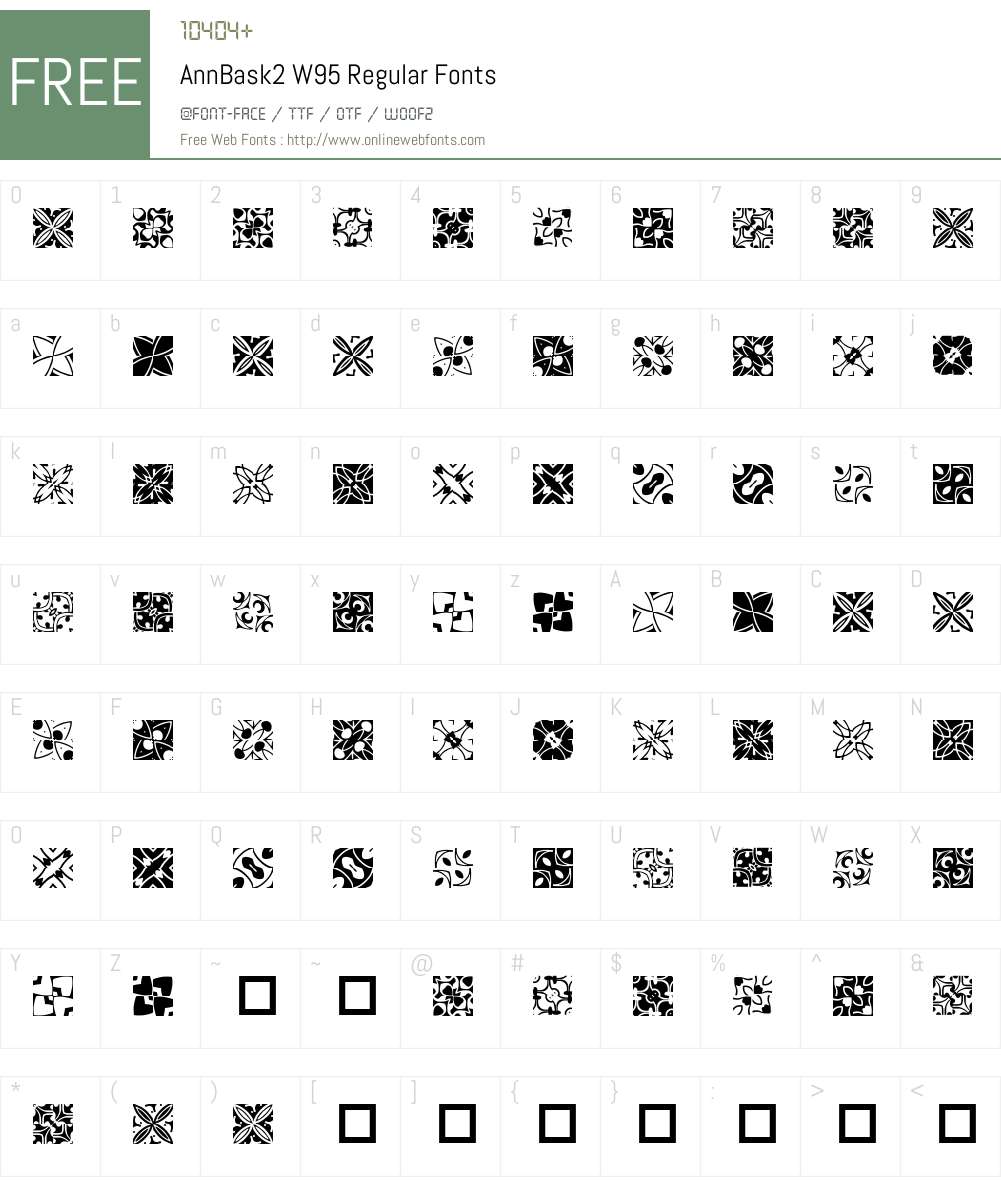 AnnBask2 Font Screenshots