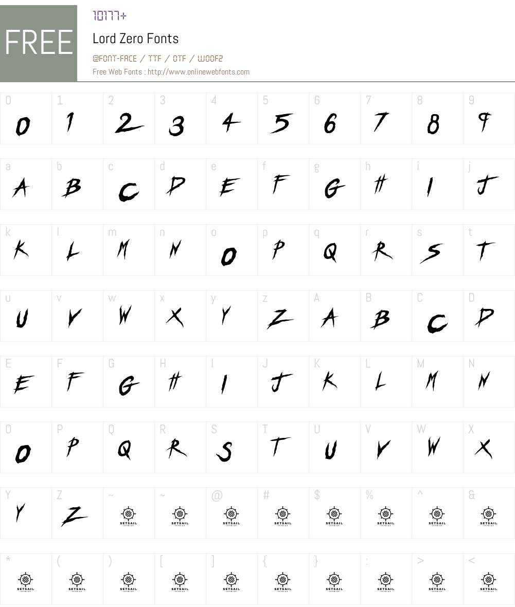 Lord Zero Font Screenshots