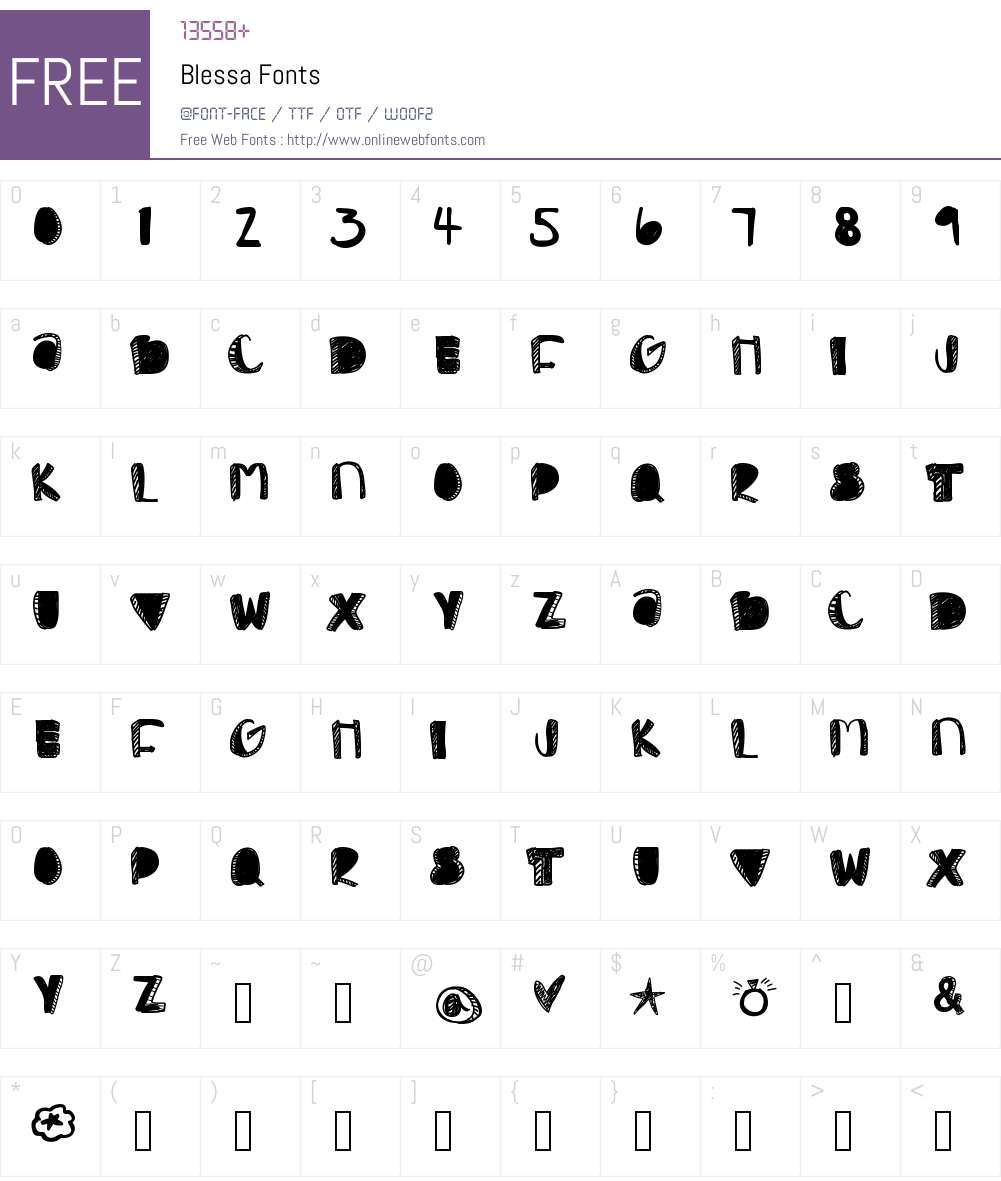 Blessa Font Screenshots