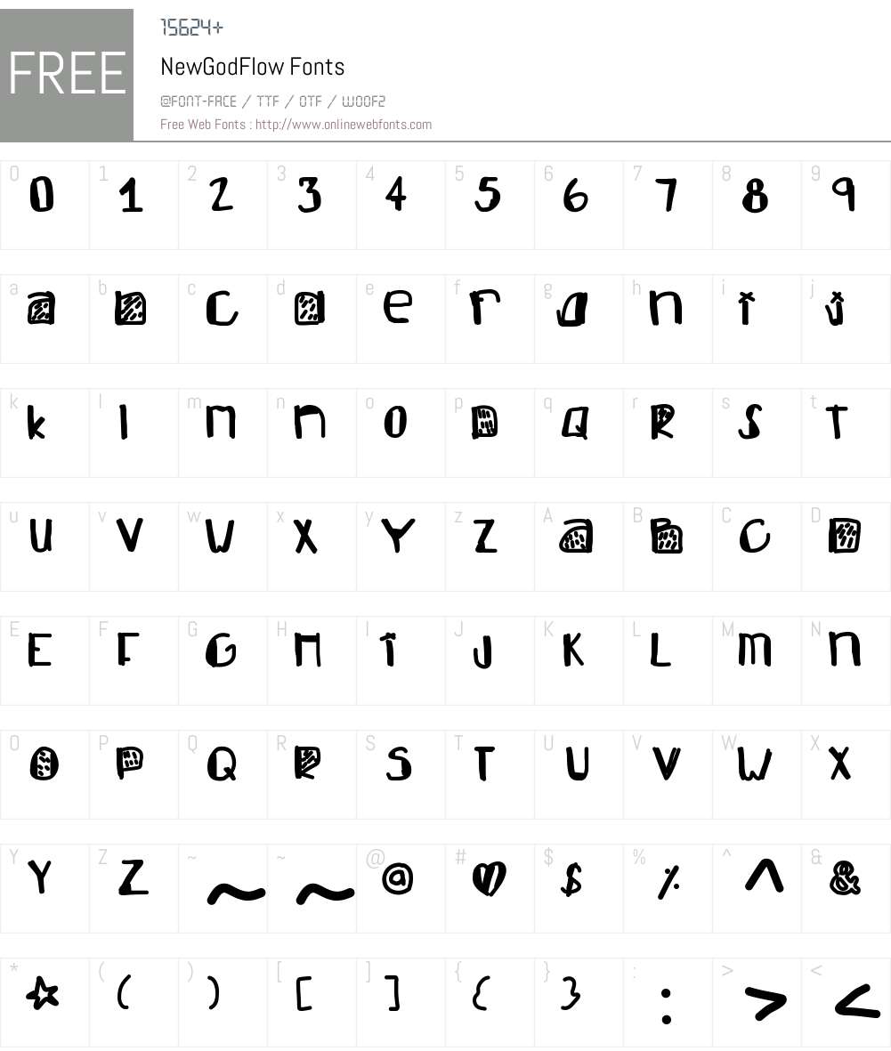 NewGodFlow Font Screenshots