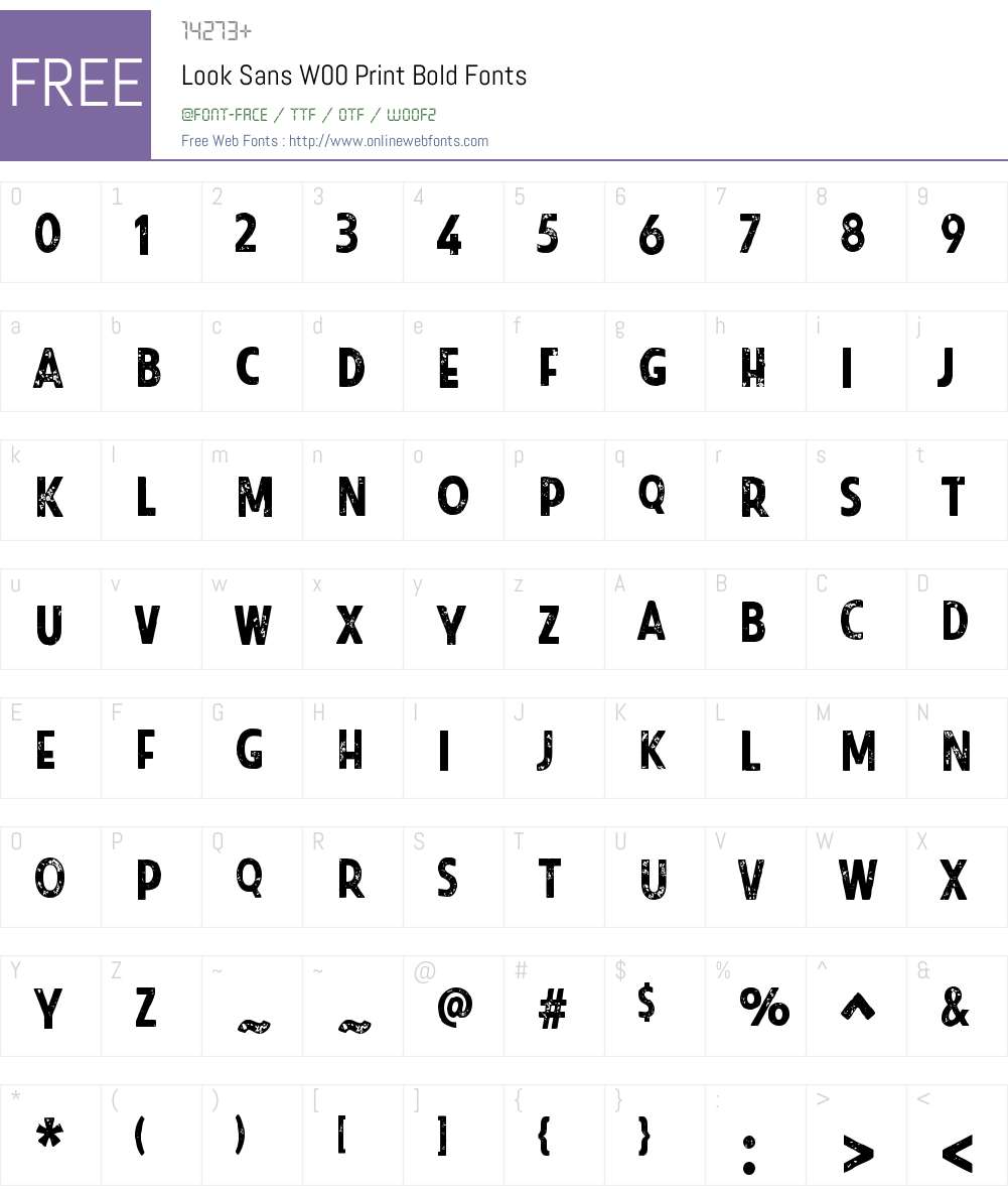 LookSansW00-PrintBold Font Screenshots