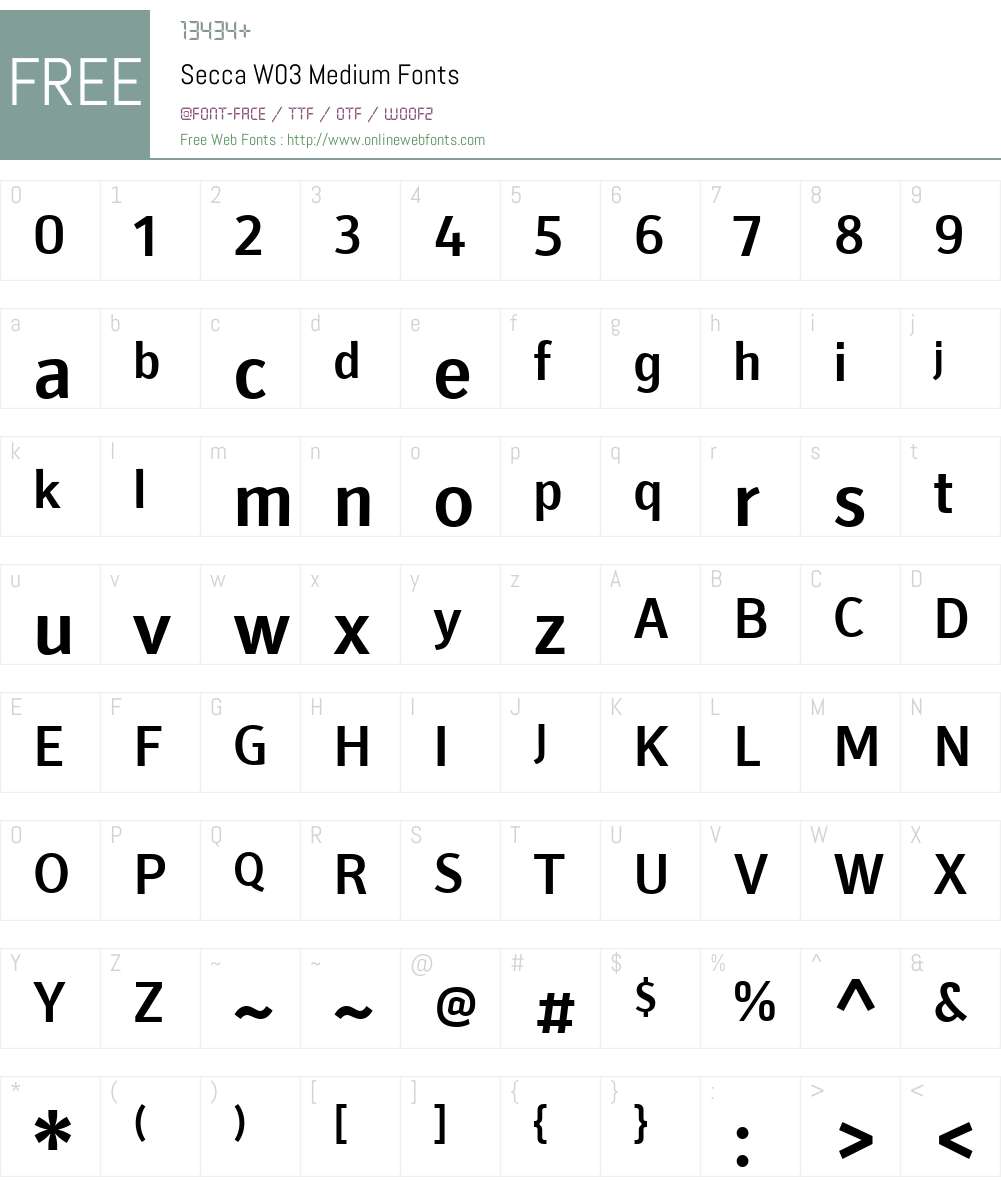 Secca Font Screenshots