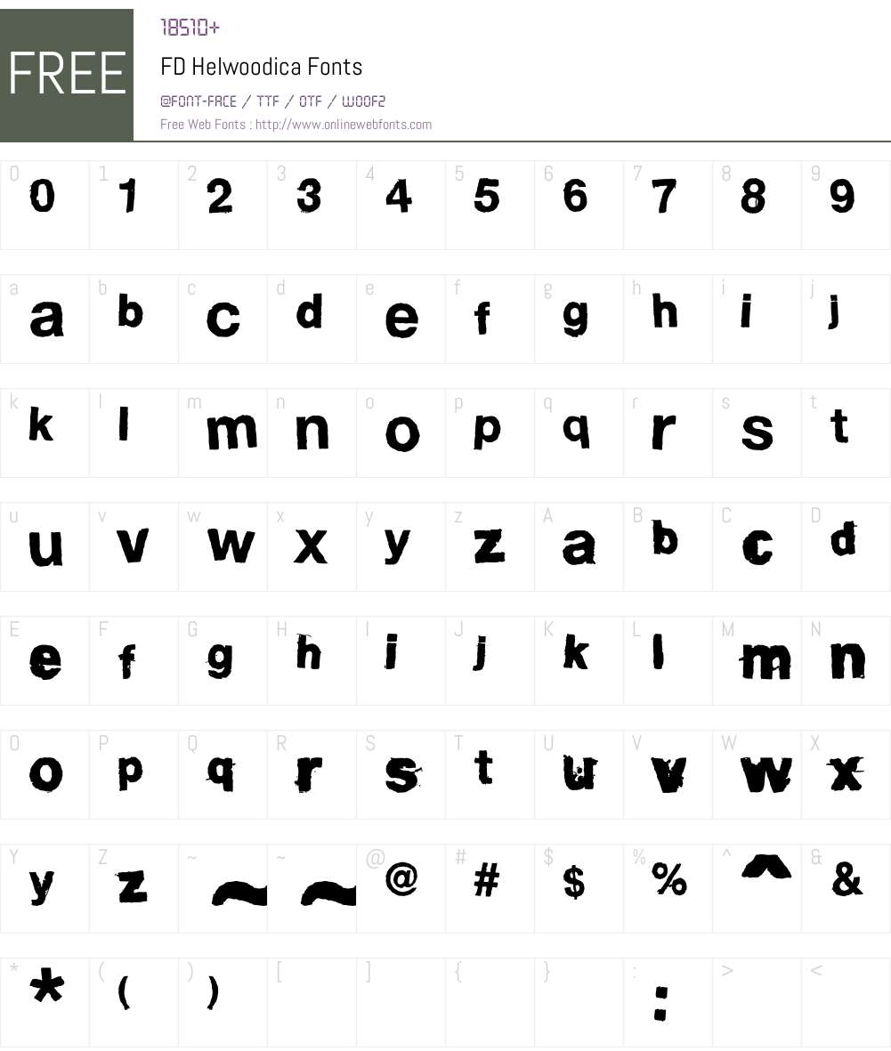 FD Helwoodica Font Screenshots