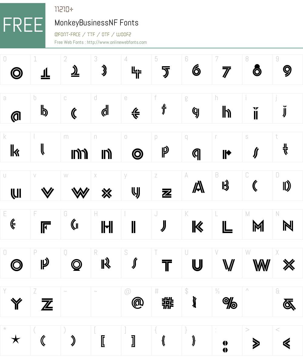 Monkey Business NF Font Screenshots