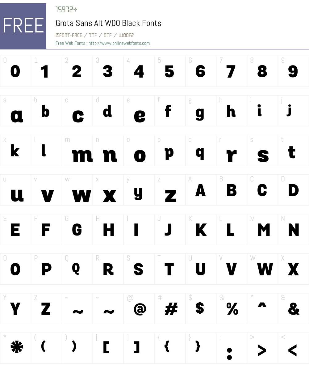 GrotaSansAltW00-Black Font Screenshots