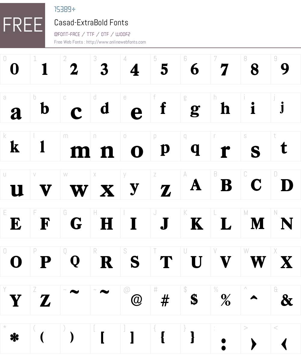 Casad-ExtraBold Font Screenshots