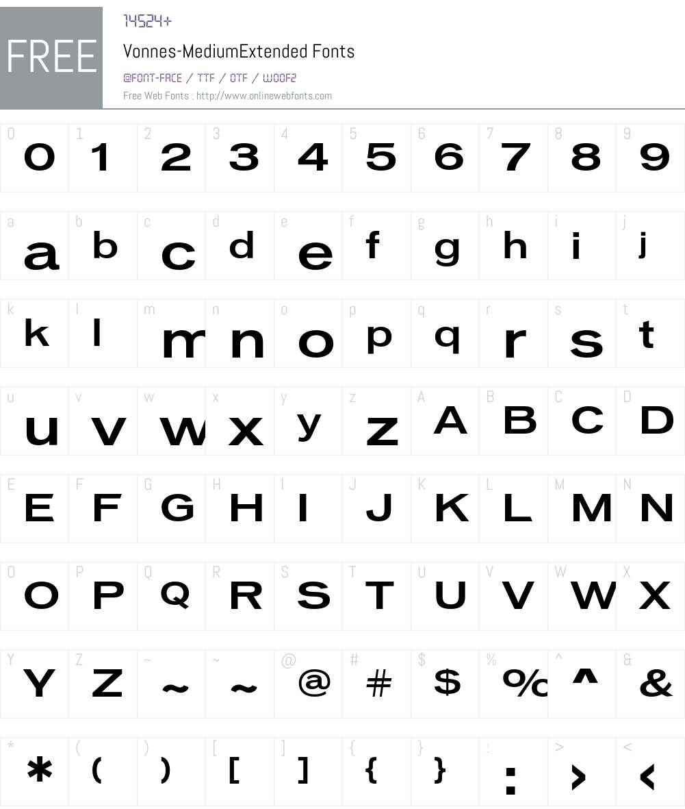 Vonnes Font Screenshots