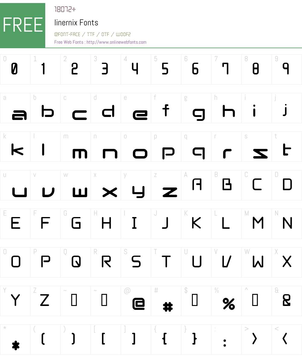 linernix Font Screenshots