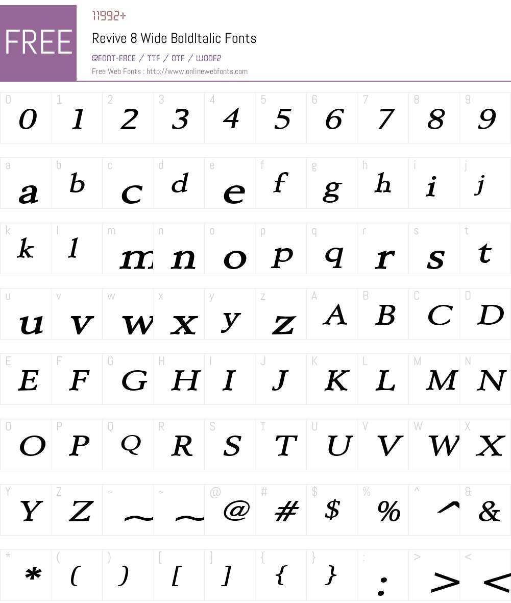 Revive 8 Wide Font Screenshots